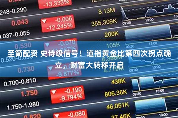 至简配资 史诗级信号！道指黄金比第四次拐点确立，财富大转移开启